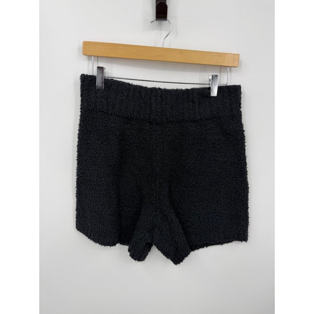 Skims Cozy Knit Short Women L/XL Black Boucle Lounge Sleepwear